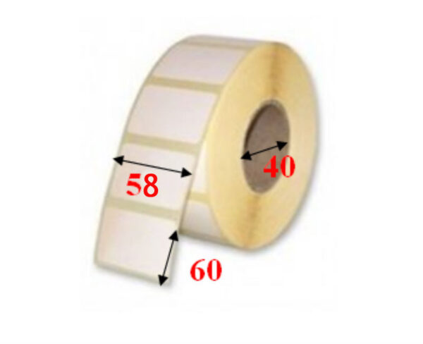 Photo d'un rouleau d'étiquette avec dimensions
