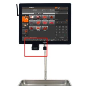 Photo d'un scanner 2D intégré à une balance suspendue MARQUES